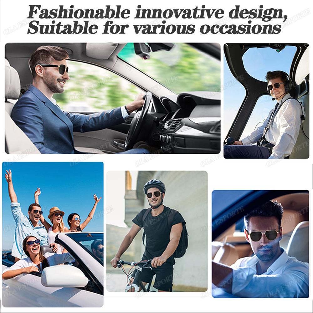 AI Smart Translation Glasses Bluetooth Call Remote Music 163 Video Online Language Translator Voice Note UV400 Sunglasses 2025 - Image 3