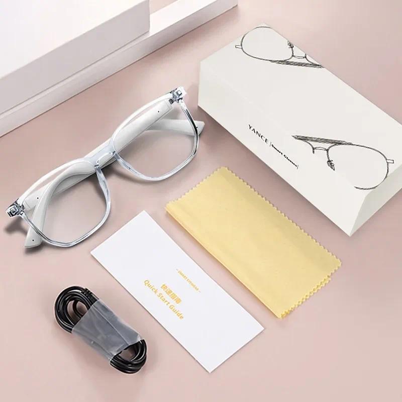 MZ06 Smart Glasses Bluetooth5.3 Wireless Call Music Playback Earphone Anti Blue Light UV Protection Sunglasses for Men Women Magnetic Wearable