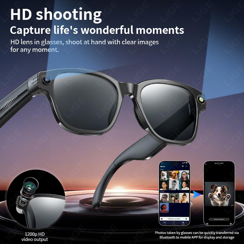New AI Smart Glasses 800W Camera WIFI+Bluetooth Real-time Transmission Sunglasses Touch Control Video Record Glasses For XIAOMI - Image 2