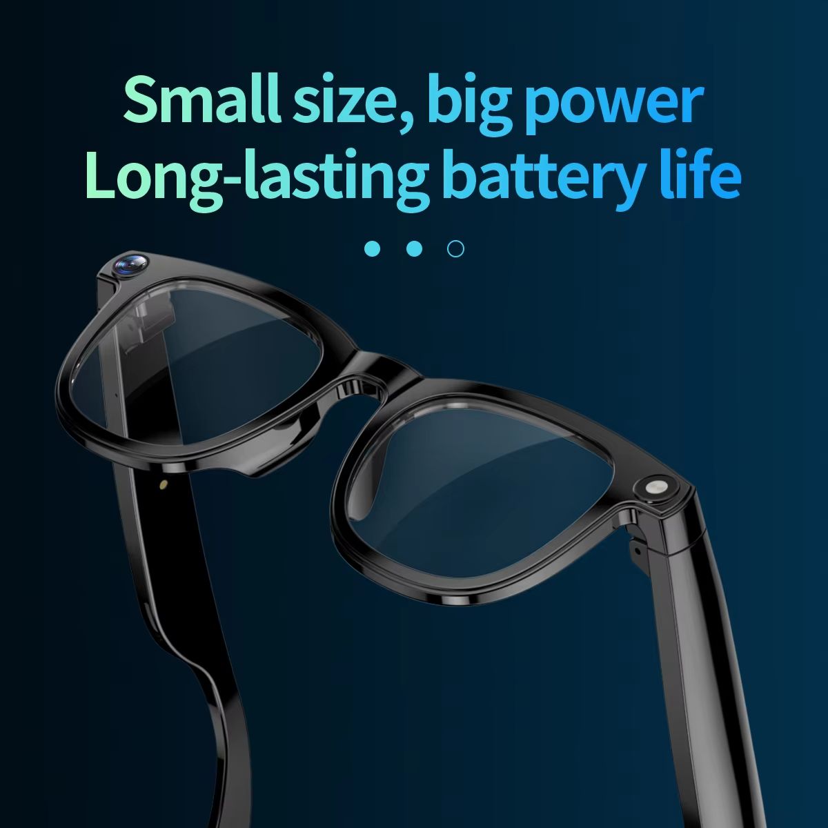 Advanced CY01 Smart Glasses 8MP Camera 32GB ChatGPT DeepSeek AI Bluetooth Calls Voice Wake Video Record Wearable Black