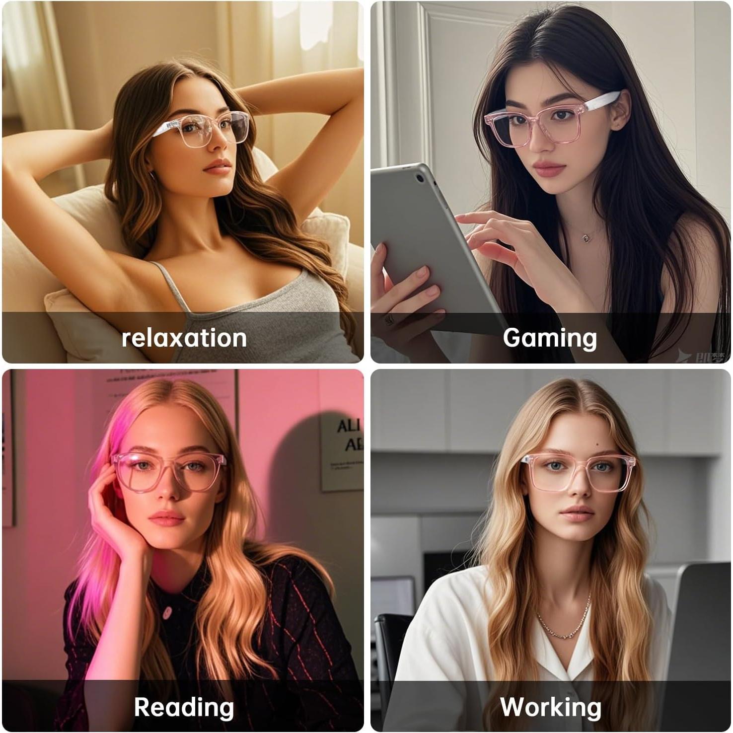 Smart Glasses for Men Women Color-changing Blue Light Lenses Bluetooth 5.3 Audio Intelligent Touch HD Calls HI-FI Sound Quality - Image 3