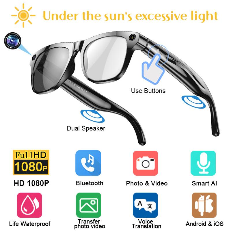  4K HD Smart Glasses AI GPT Camera Change Color Bluetooth Call 260Mah Battery Voice Assistant Translate Identify Objects 2025 - Image 2