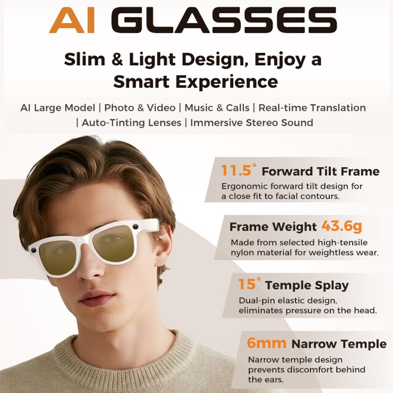 The Future of Technology: Exploring Smart Glasses, New for 2026, with Video Recording Camera, AI Photo Recognition, Bluetooth Calling, Voice Translation, Sunglasses, For Men and Women's Innovations