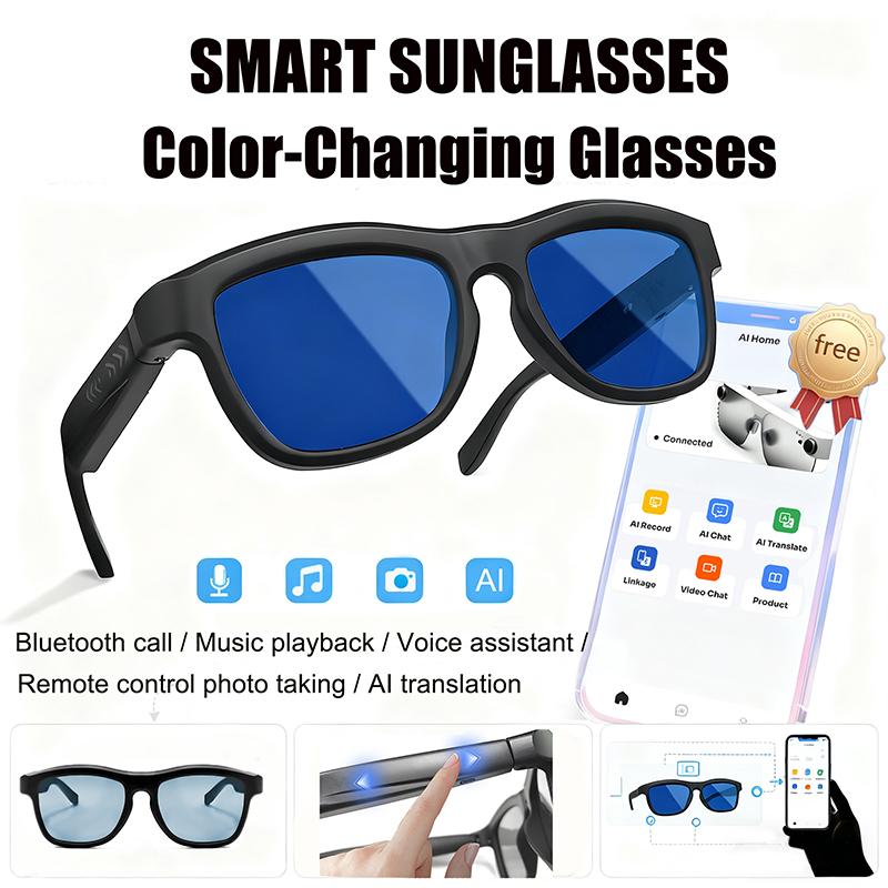 5 Surprising Benefits of Using Al Intelligent Translation Change Color Sunglasses Men Women UV400 Protection Eyewear Smart Voice Assistant Music Player Shades
