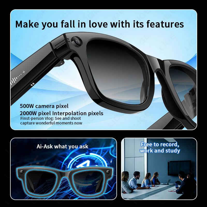 Why AI Smart Glasses 5 Million Pixels Recording Videos Photo Recognition Answer Translation 290mAh IP66 Waterproof Bluetooth Glasses is Changing the Game in 2024