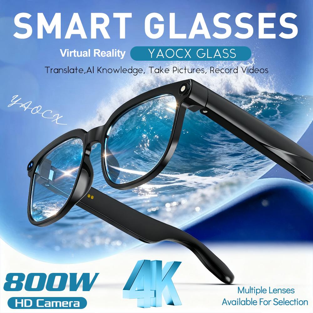 AI Smart Glasses for Men, New in 2026, 800W Camera, Photochromic Lenses, Waterproof, Ideal for Calls, Photography, and Video Recording, Sunglasses