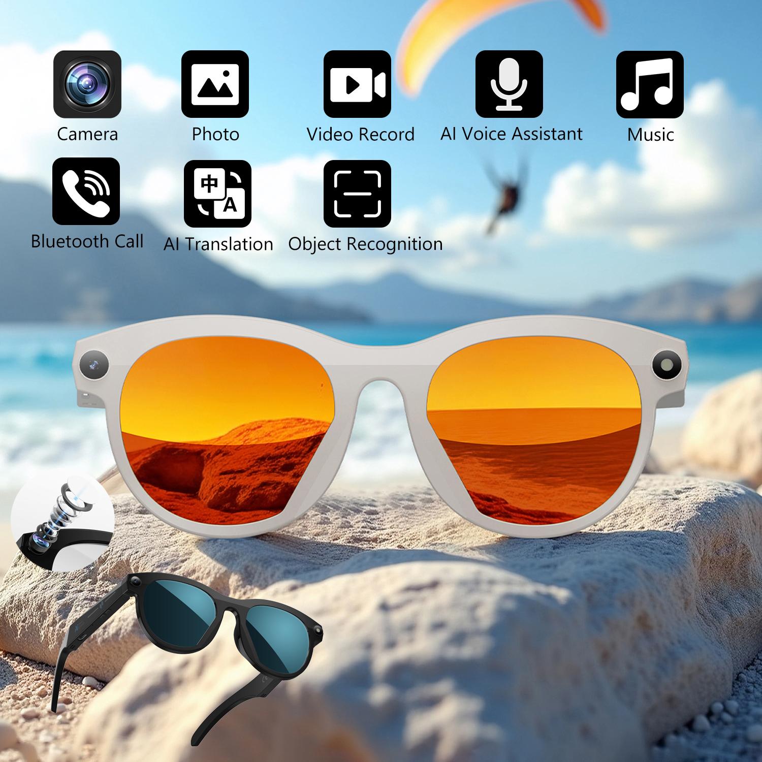 How AI Smart Camera Glasses Video Record Bluetooth Calling Voice Assistant Music Player Translation Multifunctional Camera Glasses Can Transform Your Daily Routine