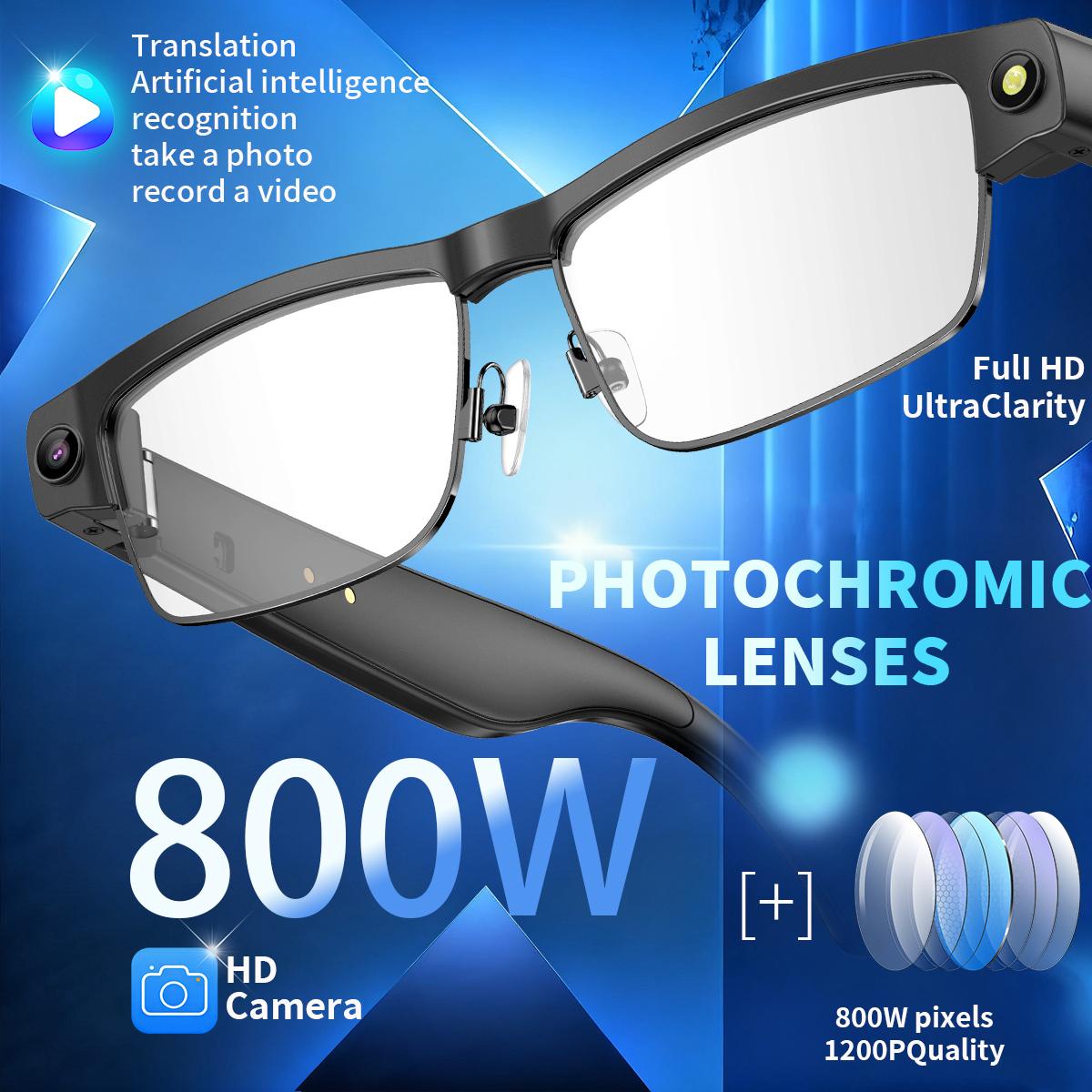 LIGE Smart Glasses Photography Video AI Intelligent Translation Smart Sunglasses Bluetooth Call Music Eyeglasses For Android iOS