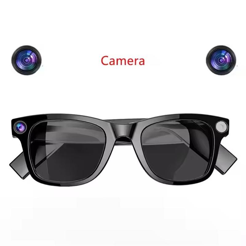 Fashion Smart AI Glasses E02 2000Wpixel HD Camera Photo Video Voice Bluetooth Call Headset Glasses Wireless Music Earphones