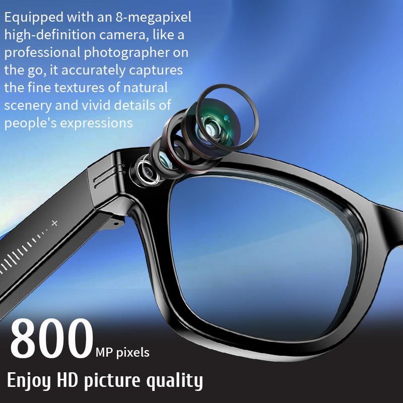 2025 New Upgraded Smart Glasses with Video Recording, AI Photo Recognition, Bluetooth Calling, Voice Translation, and Stylish Men