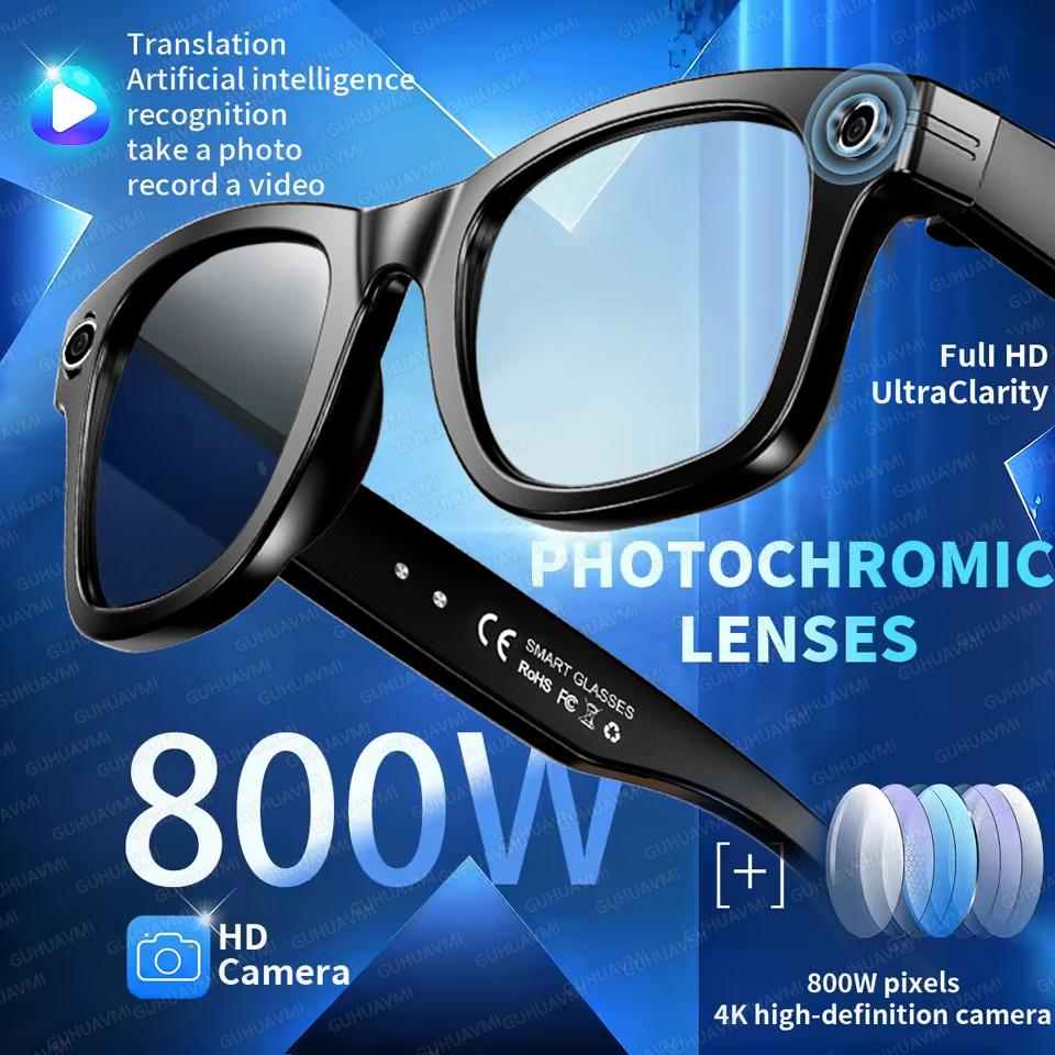 Unboxing and Review: The 800W Camera Smart Glasses with 32GB Memory Sunglasses Mini Camera Video Translation Bluetooth Call Anti-blue Glasses Man Women Experience