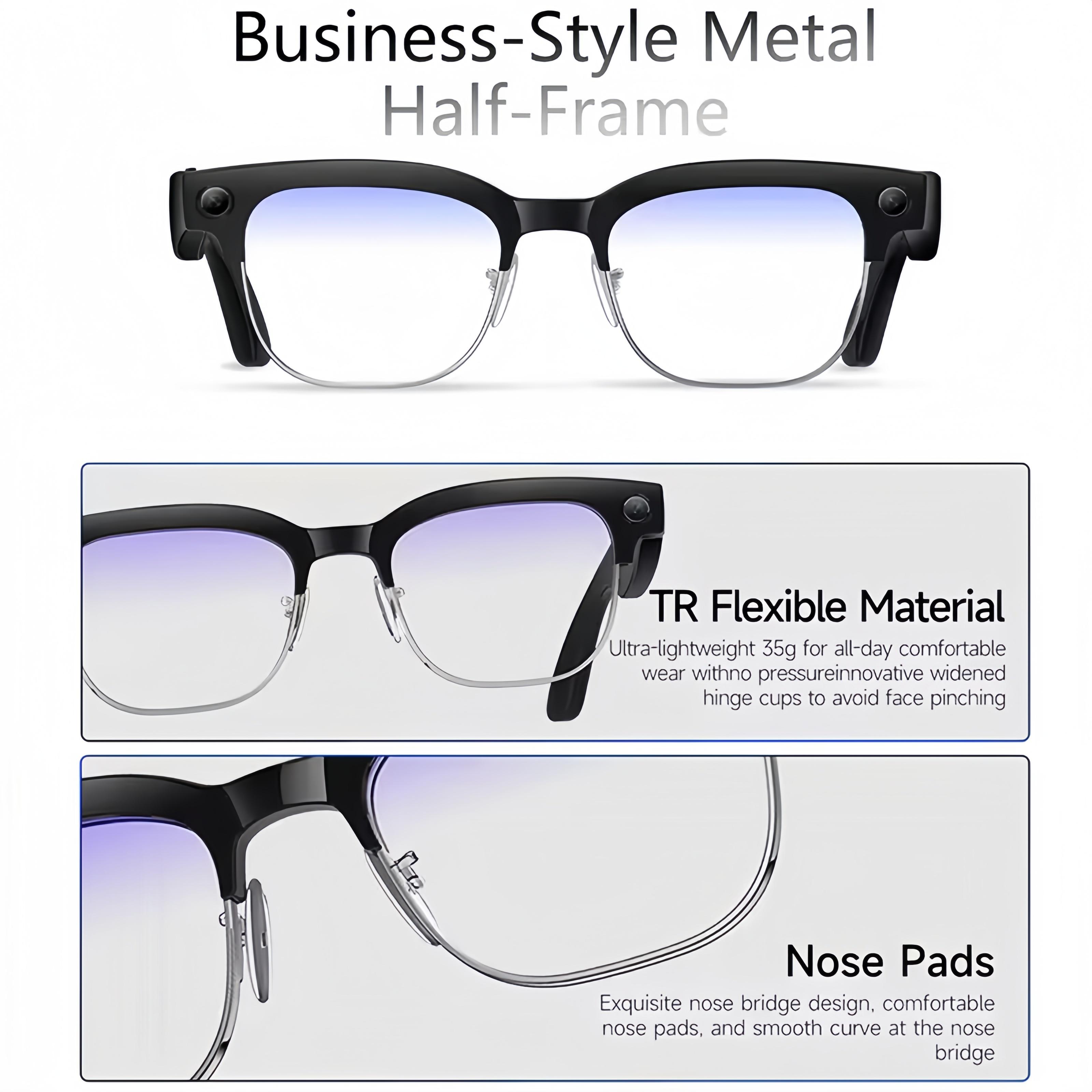 The Future of Technology: Exploring Business Routine  800W Camera AI Glasses Men Color-Changing Smart Translation Glasses Photo Video Recording Call Smart Sunglasse's Innovations