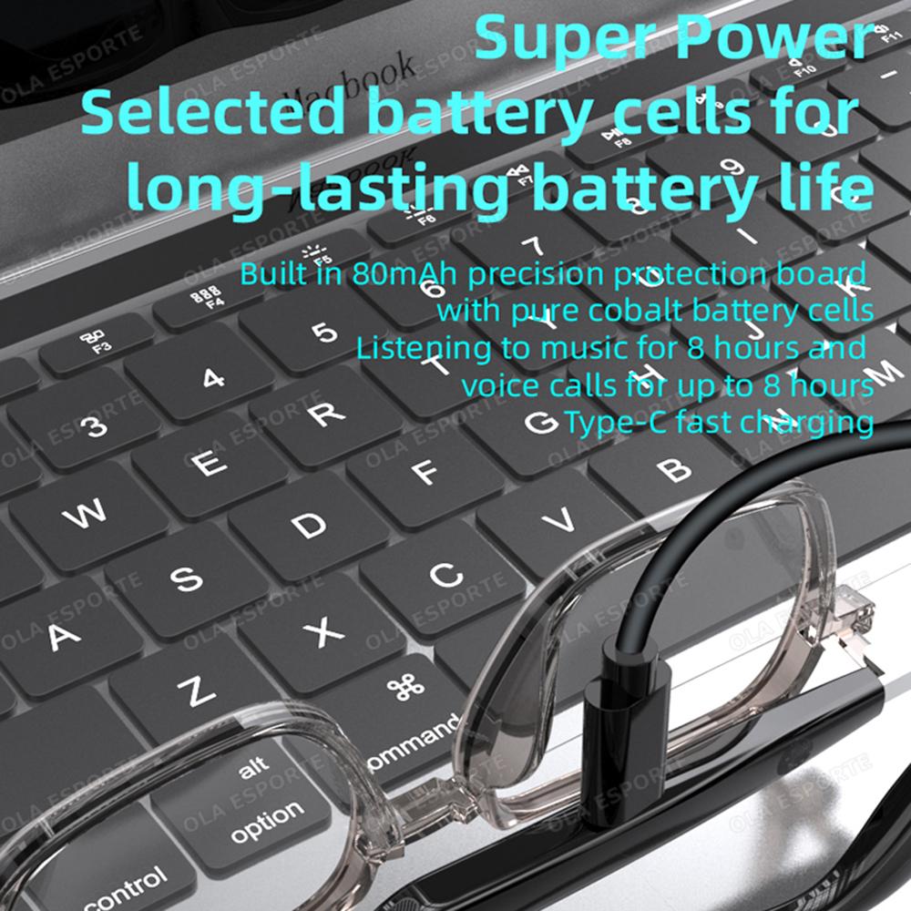 Smart Glasses Wireless Bluetooth 5.4 Smart Touch Music Control Headphone Sunglasses Voice Call Outdoor Sports Smartglasses 2025