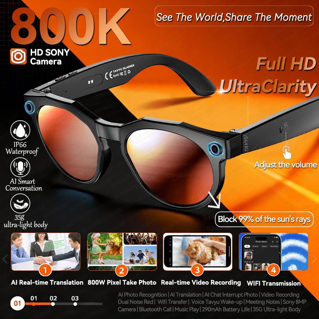 The Future of Technology: Exploring 2026 New 4K HD AI Smart Glasses Men 800W Pixel Camera Bluetooth Call 4GB WIFI Transmission Voice Assistant Smart Glasses Women's Innovations