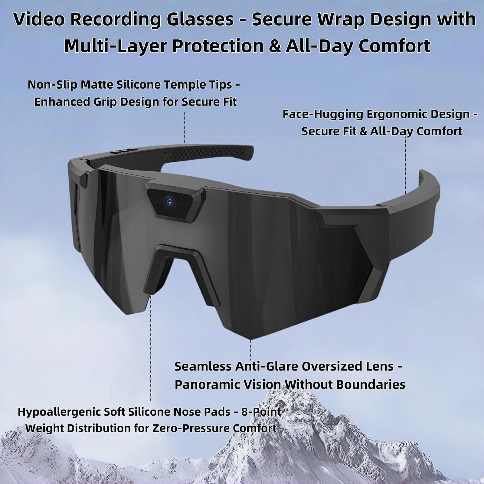 2026 AI Intelligent Glasses For Outdoor Cycling Windproof And Eye Protection Skiing Glasses High-definition Camera Photography