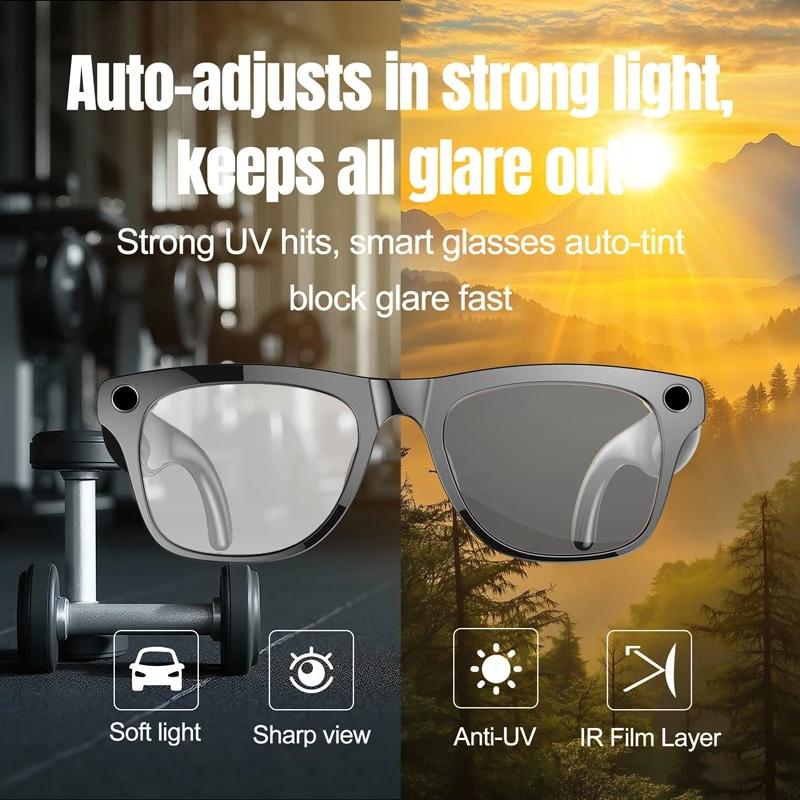 Smart 8K AI Glasses With 100mp Camera Chat Gpt Touch Outdoor Sport Sunglasses Bluetooth Calling Music Player For Men Women Gift