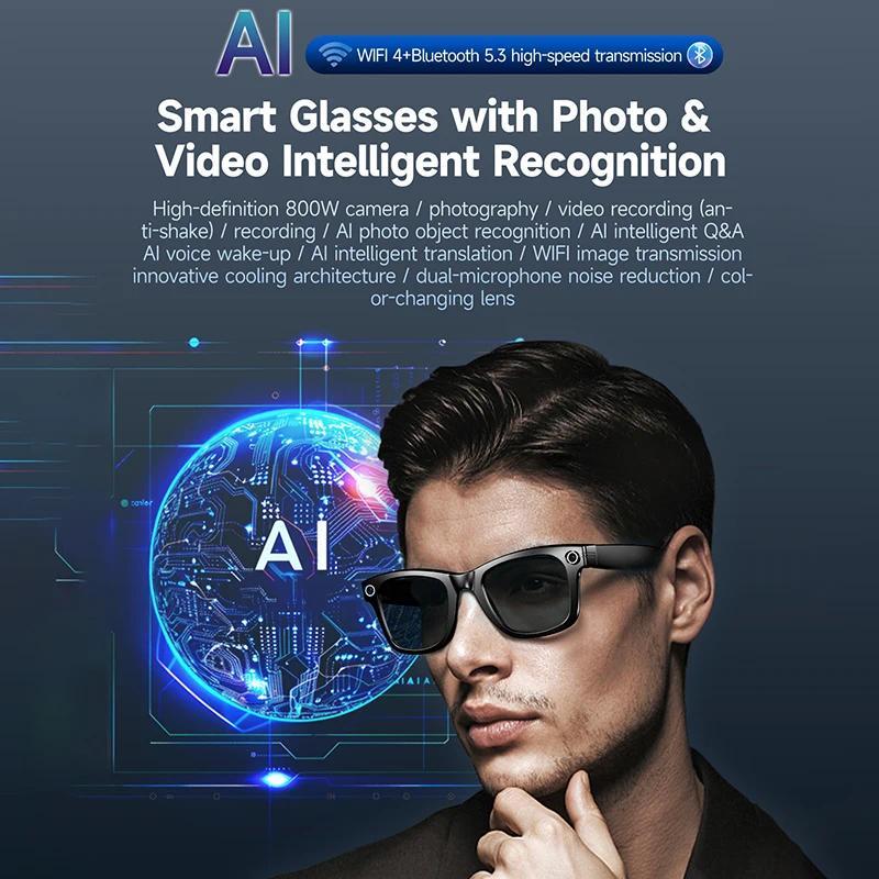 Smart AI Translation Smart Glasses Take Photos Recognizing Objects 4K Camera Bluetooth Music Call Intelligent Recording Glasses vs Competitors: Which One Should You Choose?