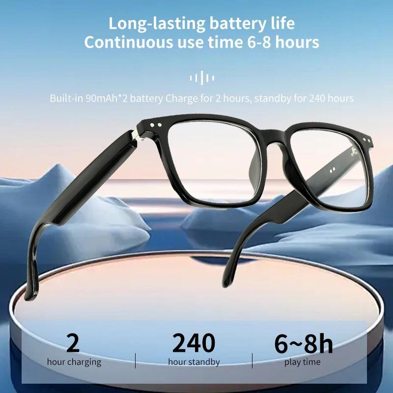 Smart Bluetooth 5.0 AI Glasses with App Control Wireless Music Sunglasses for Calls, Translation, Sport Mode &  AI Eyewear