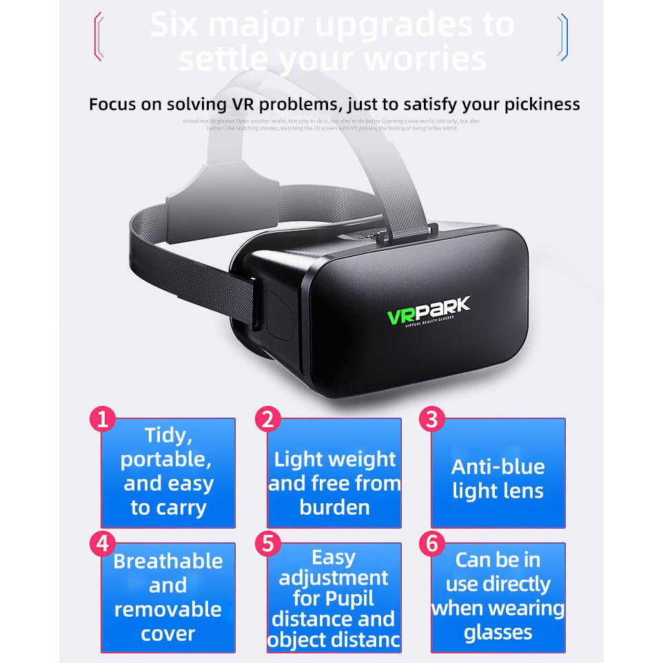 VR Glasses 3D Virtual Reality Headset Helmet For Phone Lenses Goggles Devices Viar Smart Smartphones Cell Game Viewer Mobile Set - Image 4