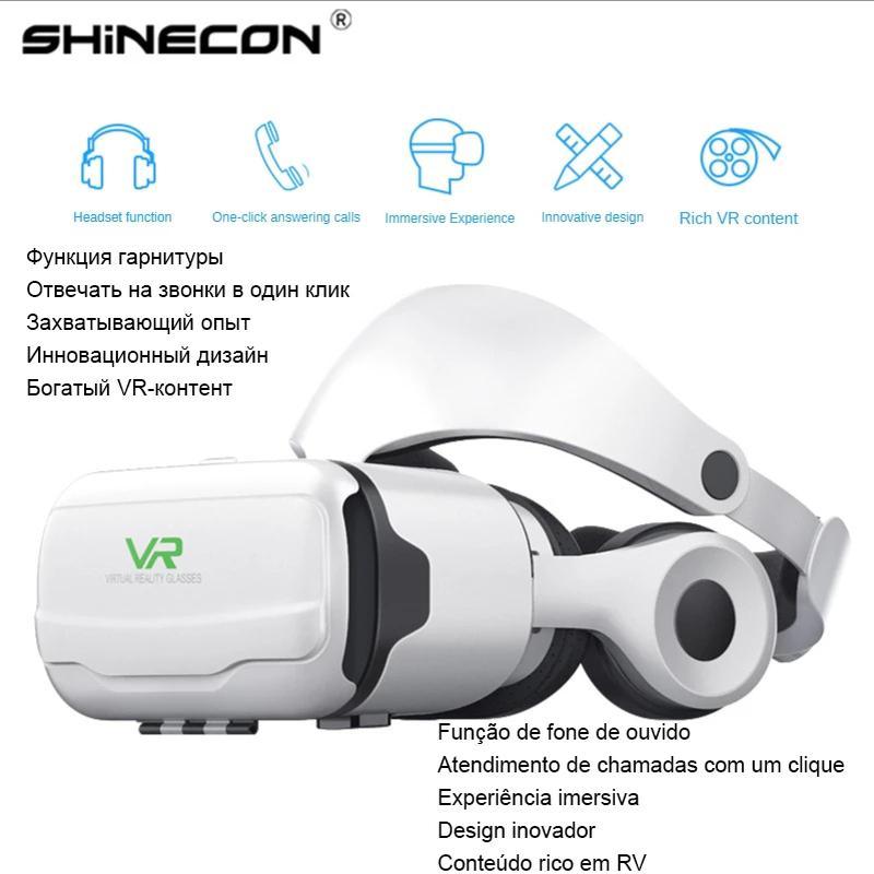 VR Glasses Virtual Reality 3D Headset Helmet For Android iPhone Smartphone Mobile Phone Game Wirth Real Goggles Devices Lenses